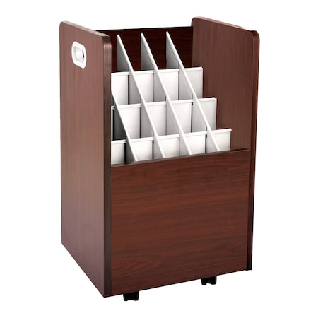 Adiroffice Mahogany, MDF Wood, 15.25 in W, 24.75 in L, 13.25 in D ADI624-MA-MK